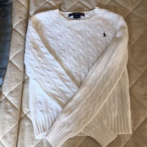 Ralph Lauren Sport White cable sweater